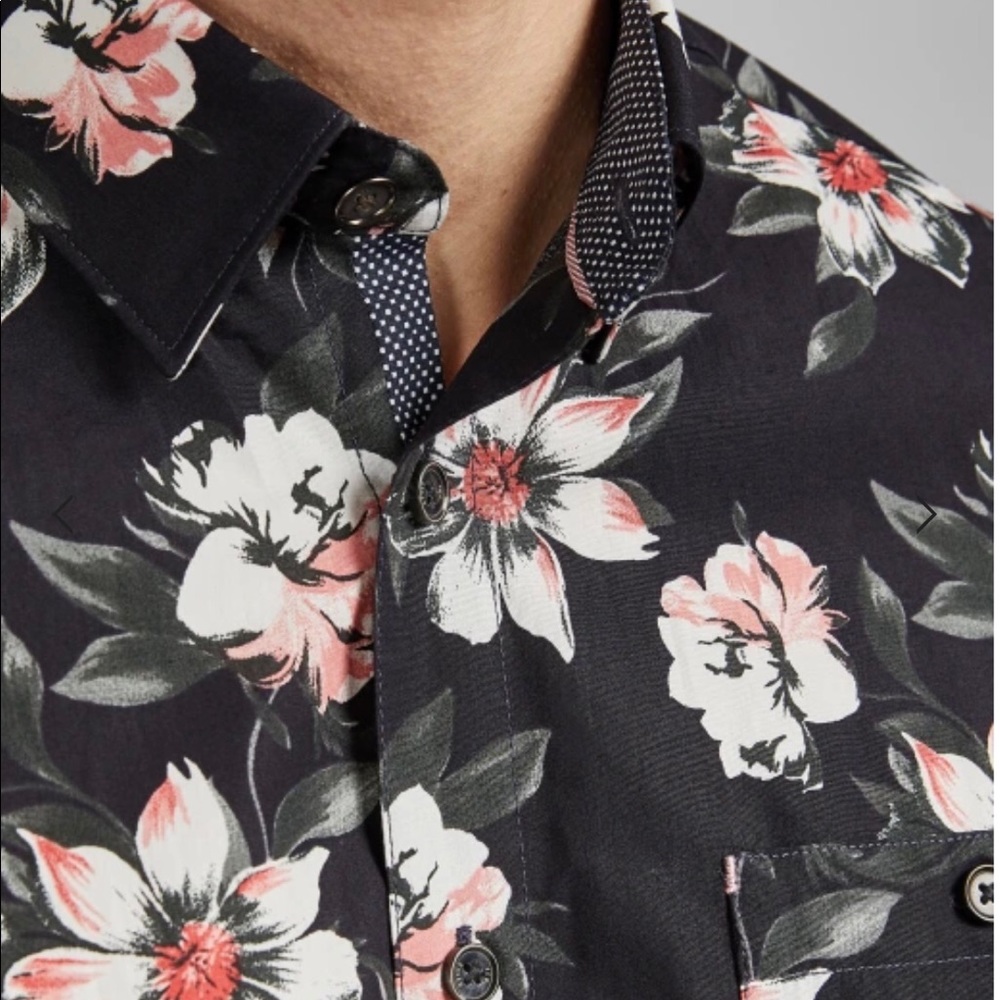 NWT Ted Baker London Philip SS Floral Shirt - Picture 4 of 6